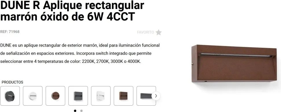 Mini Aplica exterior ambientala 6W 4CCT DUNE R maro