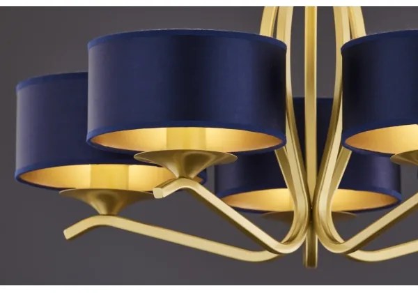 Jupiter 2114 - Candelabru pe tijă KASZMIR 5xE27/15W/230V albastru/auriu