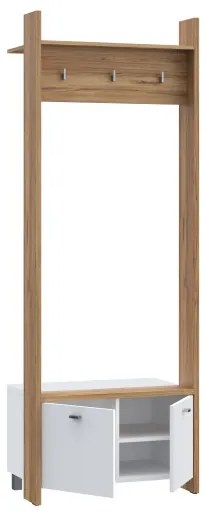 Cuier Ryloth Stejar Catania Si Alb, 74.1 Cm