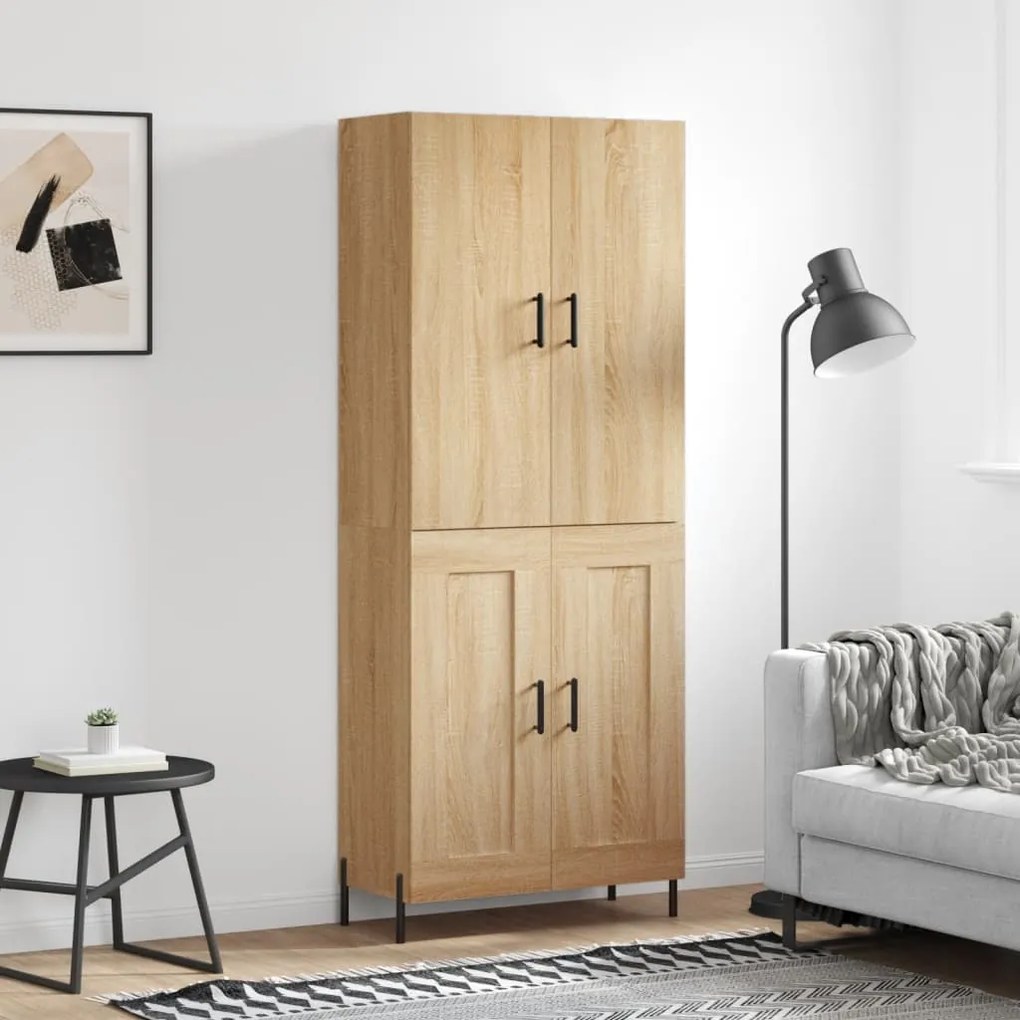 vidaXL Dulap înalt, stejar sonoma, 69,5x34x180 cm, lemn compozit