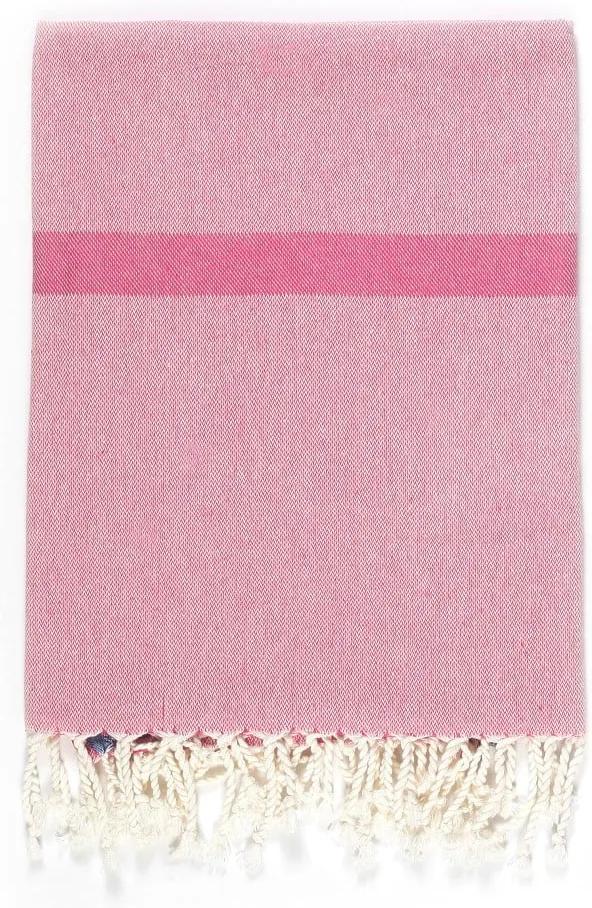 Prosop de plajă Kate Louise Cotton Collection Line, 100 x 180 cm, roz-bej-albastru