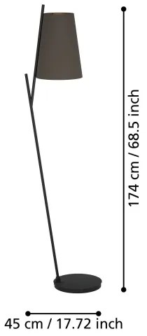 Lampadar Eglo 390197 PETROSA 1xE27/40W/230V maro