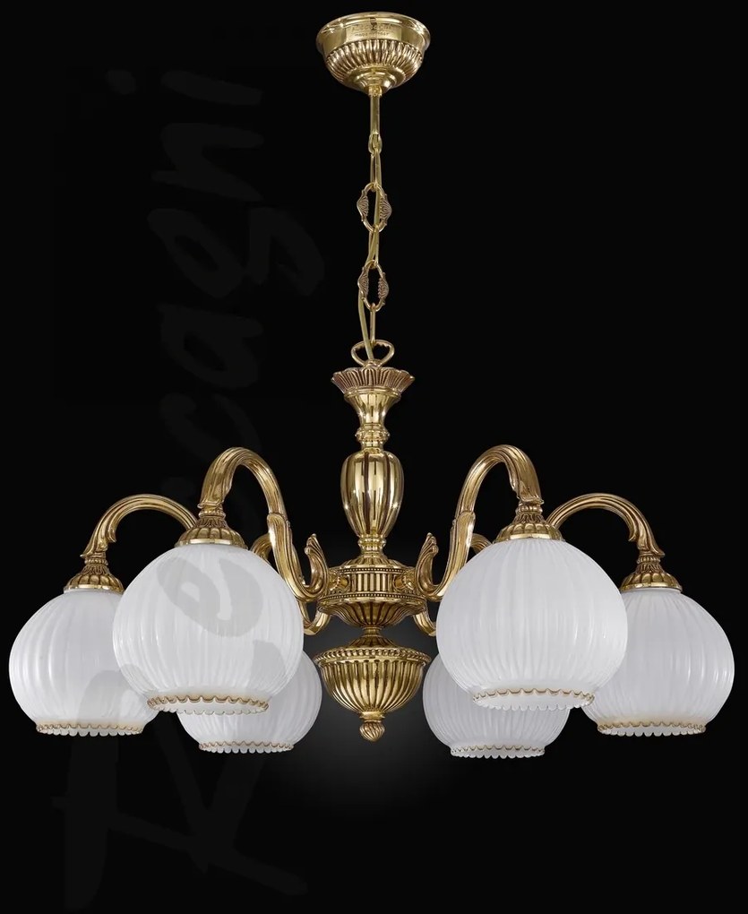 Candelabru din alama cu 6 brate design italian 9300