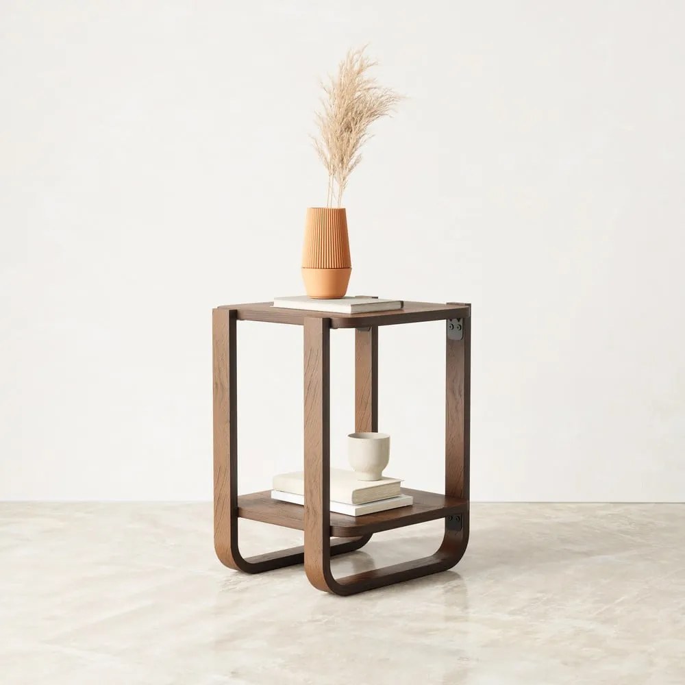 Măsuță auxiliară din lemn masiv de eucalipt 38x42 cm Bellwood – Umbra