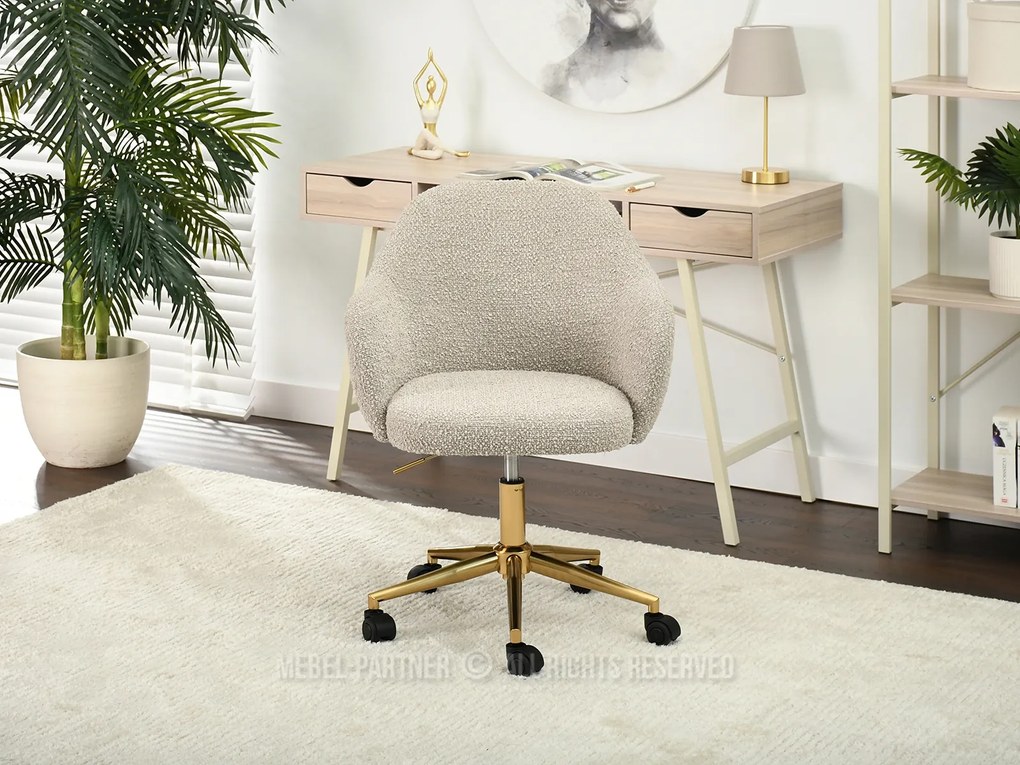 Fotoliu Lolo (bej + auriu). Promo -15%. 1110521