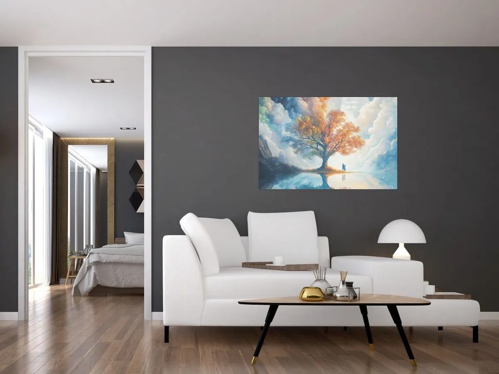 Tablou – Arborele vieții și al iubirii (90x60 cm)