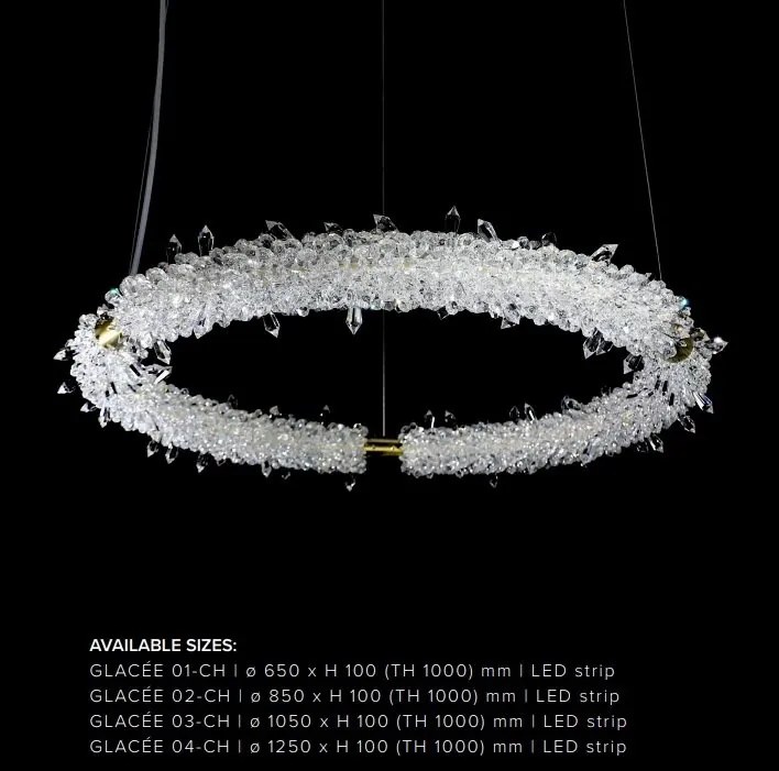 Lustra LED LUX moderna design circular D105 GLACEE 03