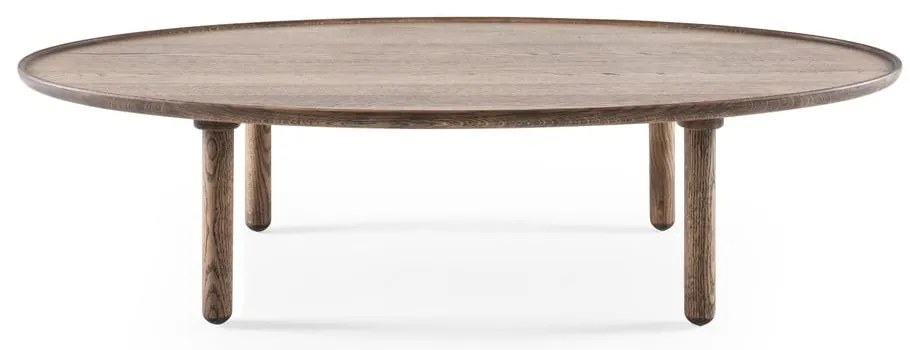 Măsuță de cafea maro din lemn de stejar 65x120 cm Mu – Gazzda