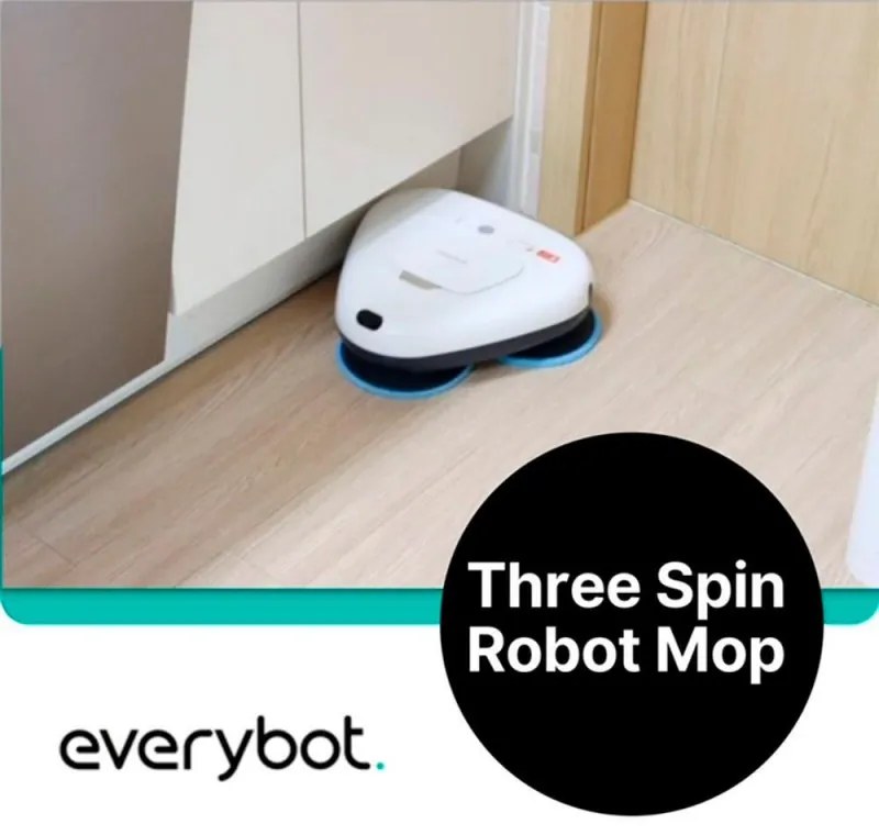 Robot curatare podele Everybot TS300, 27W, 300 ml, Umeda/uscata, Autonomie pana la 200 min, 6 moduri, Senzor anti-cadere/coliziune, Alb