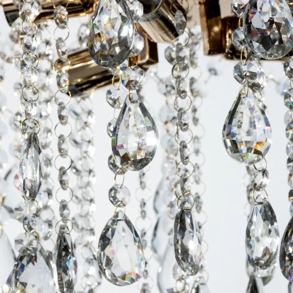 Lustră de cristal aplicată Brilagi CRYSTAL 6xE14/60W/230V auriu