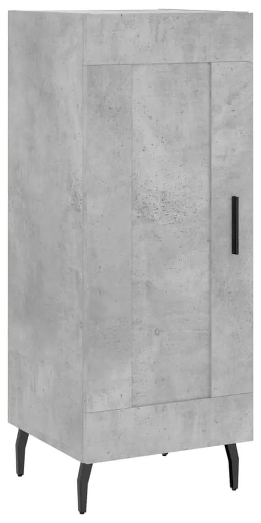830464 vidaXL Servantă, gri beton, 34,5x34x90 cm, lemn compozit