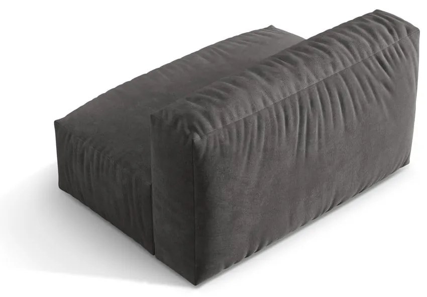 Modul pentru canapea modulară gri cu tapițerie din catifea (de mijloc) Martina – Micadoni