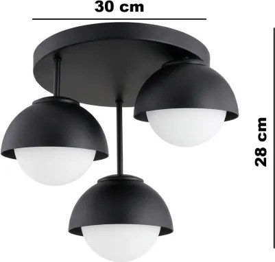 BRILAGI - Lustru aplicat COSMO 3xE27/60W/230V negru