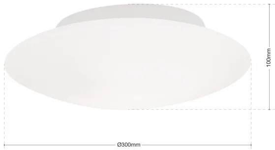Plafoniera moderna diametru 30cm, Alba