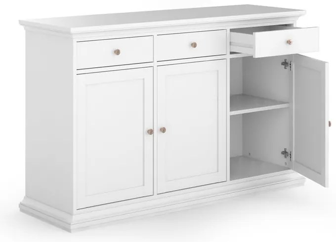 Comodă albă joasă 144x92 cm Paris – Tvilum