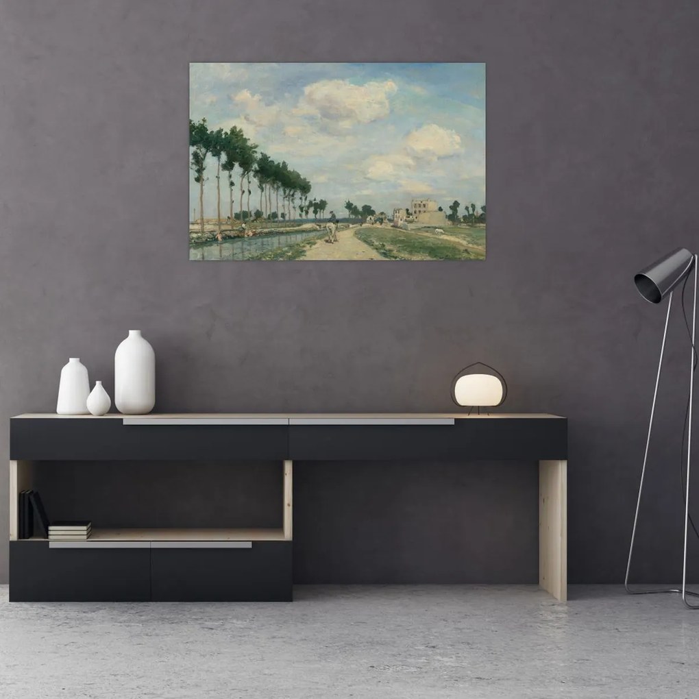 Tablou - Johan Barthold Jongkind, The Towpath, reproducere (90x60 cm)