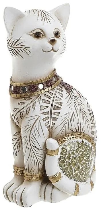 Pisica din rasina White Golden 11 cm x 20 cm