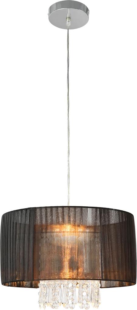 [lux.pro]® Lampa suspendata design decorativ – lampa plafon - Negru-crom (1 x E27)