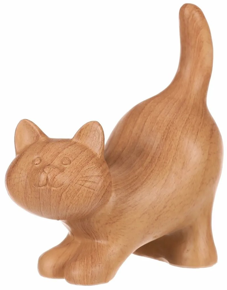 Decorație figurină pisică, poliresină, 12 x 7 x 13cm