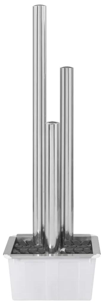 Fantana de gradina, argintiu, 48 x 34 x 153 cm, otel inoxidabil 48 x 34 x 153 cm