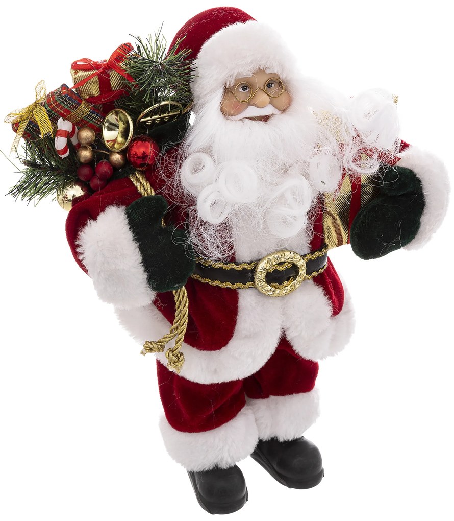 Figurina Mos Craciun din poliester, 30 cm