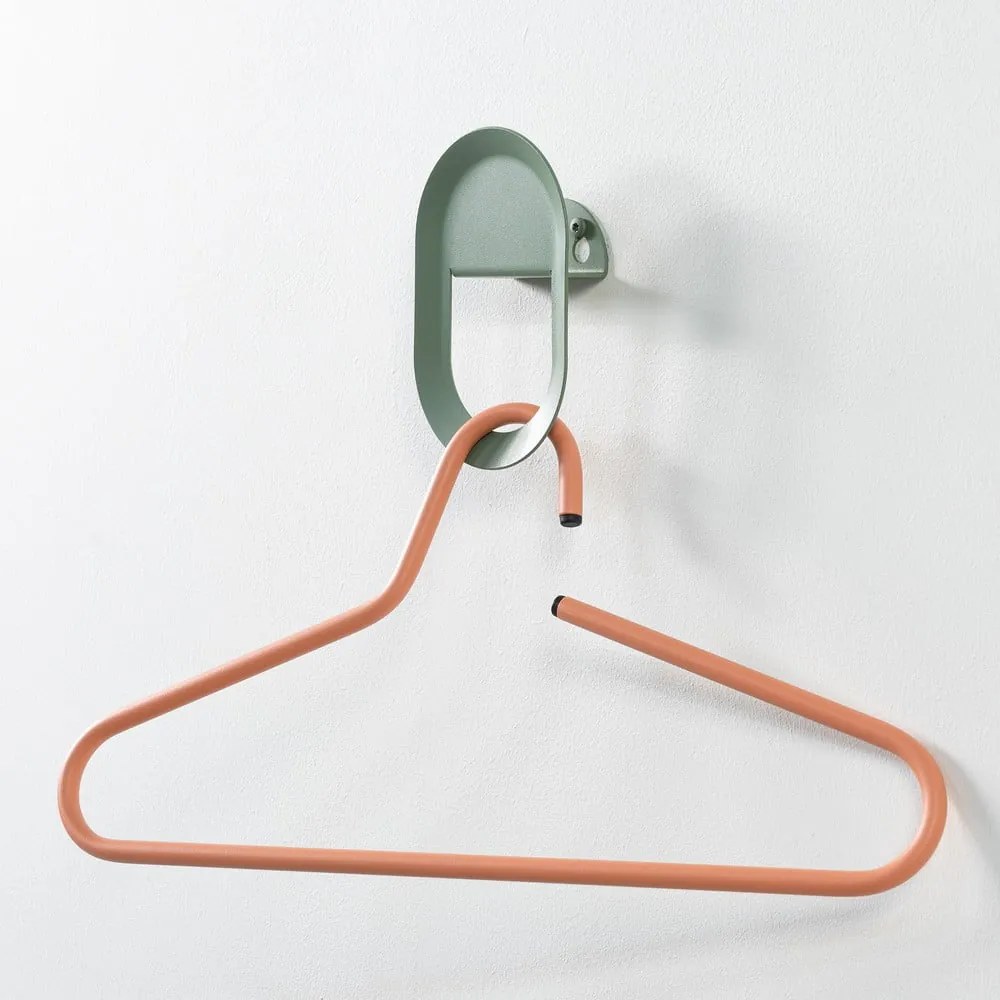Cârlig verde prăfuit de montat pe perete din oțel Coucou – Spinder Design
