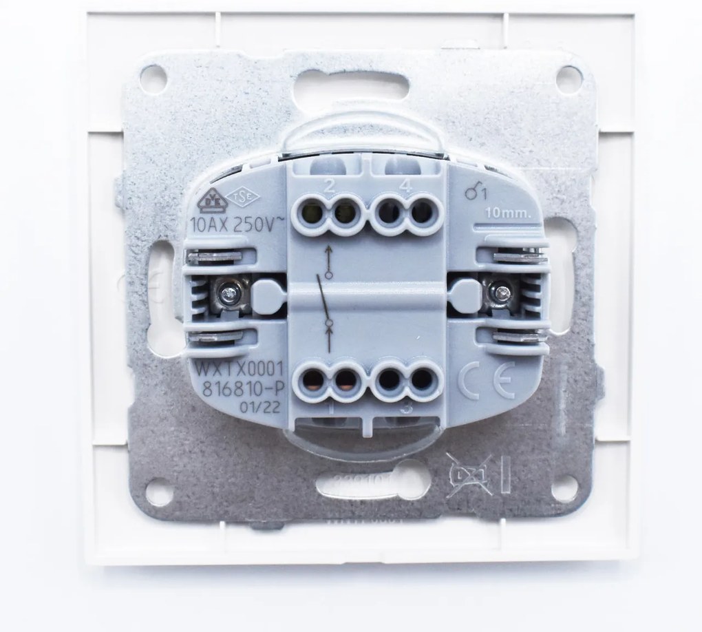 Intrerupator simplu 10A, IP20, Alb, Panasonic Arkedia Slim