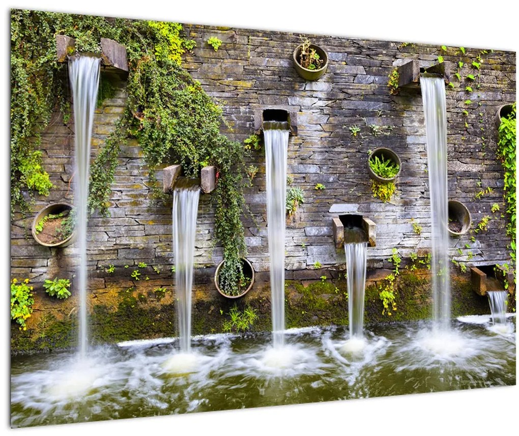 Tablou - Zid de piatră, Hamburg, Germania (90x60 cm)