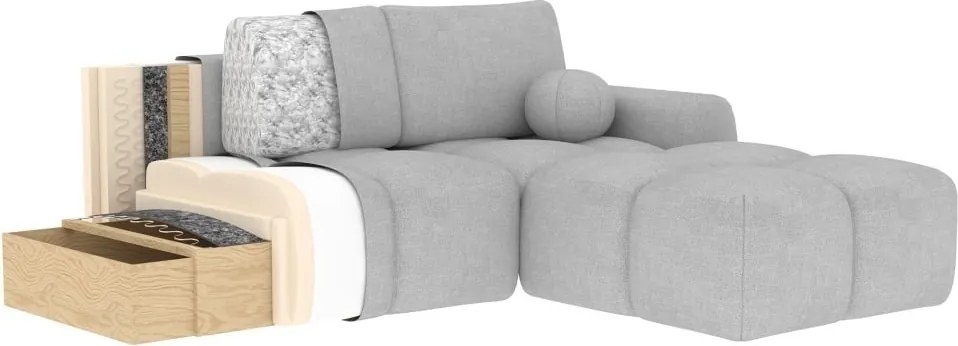 Colțar Vittario extensibil, 227x170x95 cm, orientare dreapta – Royal 18