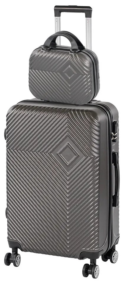 TraveLux Pro IV gurulós bőrönd szett szürke