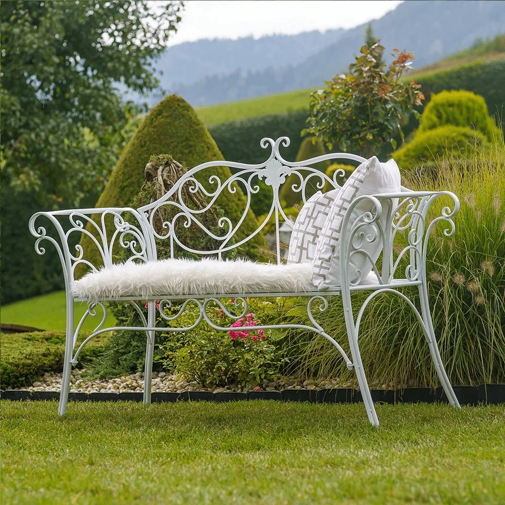 BAN604 - Banca gradina Metalica, terasa, balcon, spatiu verde - Neagra, Alba, Maro sau Verde