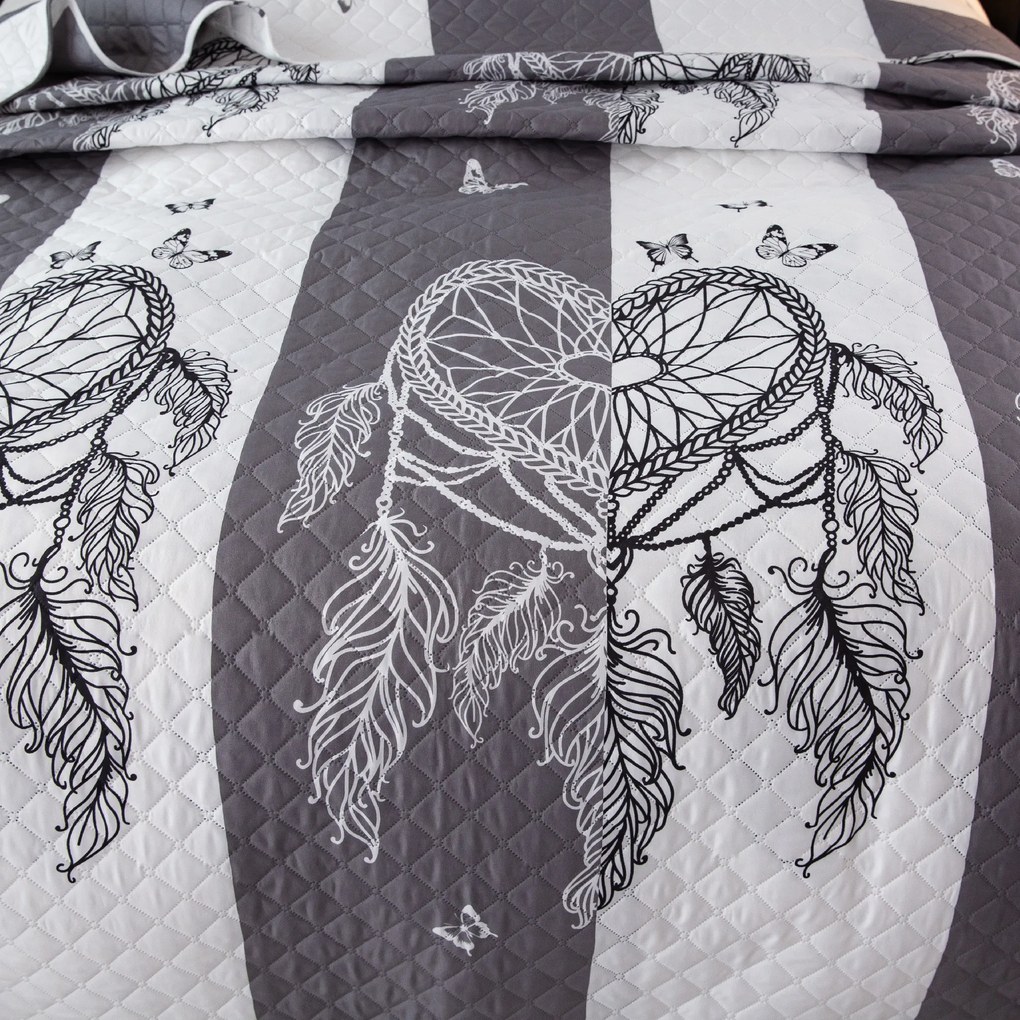 Cuvertura de pat TIRSO gri-alb Dimensiune: 220 x 240 cm