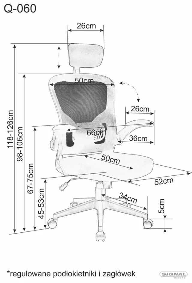 Scaun de birou Q-060 negru
