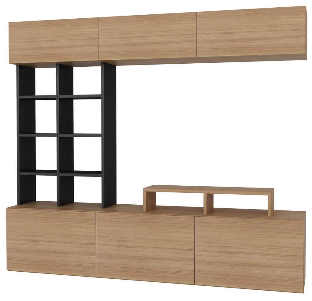 Comodă TV Sasa - Teak, Black