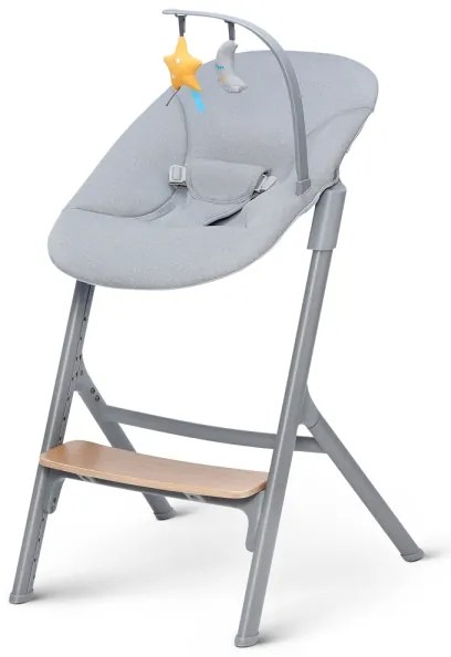 Scaun de masă pentru copii 3 în 1 KINDERKRAFT SELECT LIVY Premium stejar + șezlong CALMEE