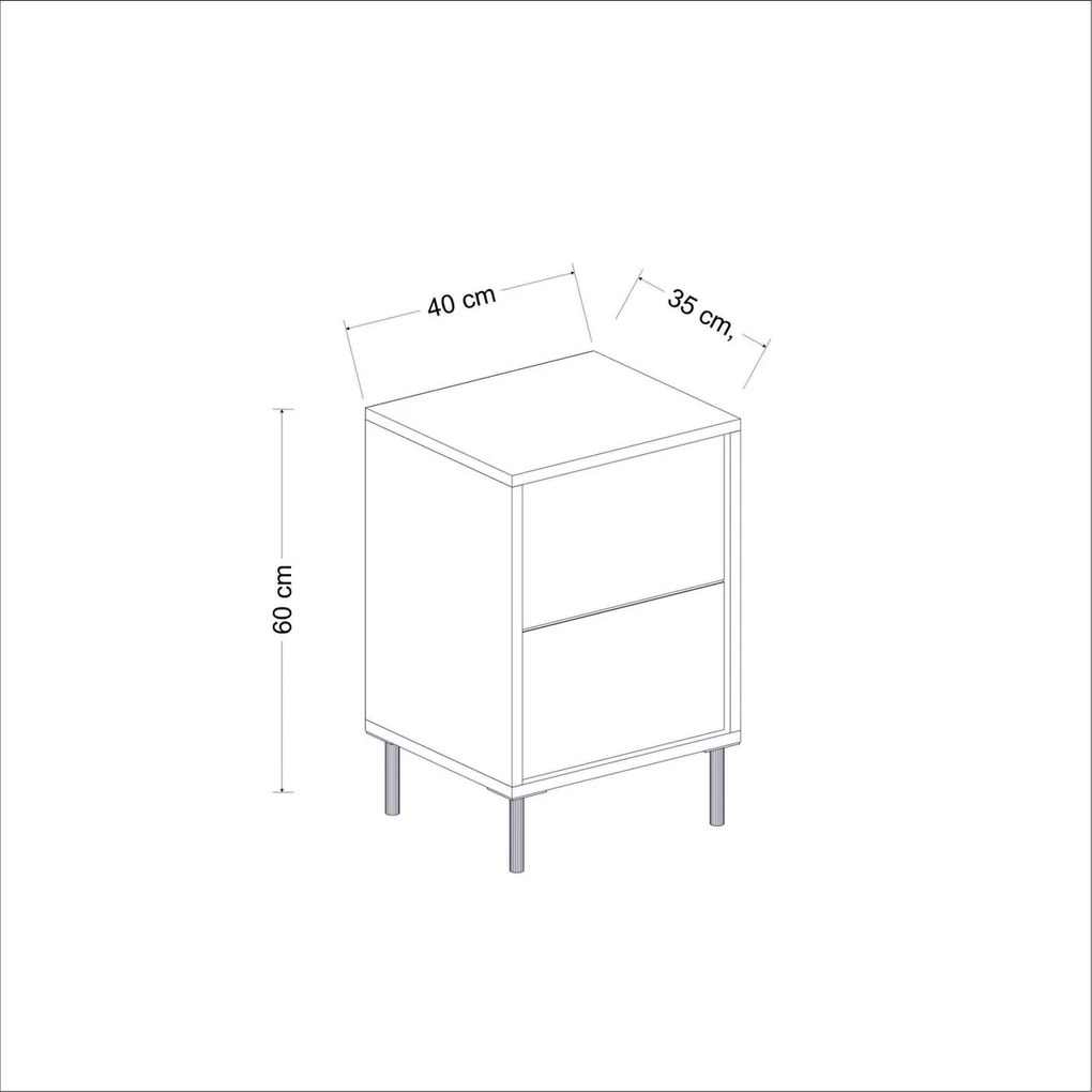 Măsuță de noptieră Imaj White Marble
