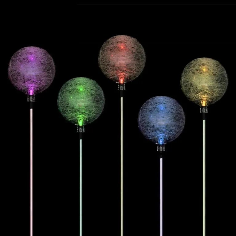 Set lămpi solare LED pentru grădină - 3 becuri de sticlă ce își schimbă culoare