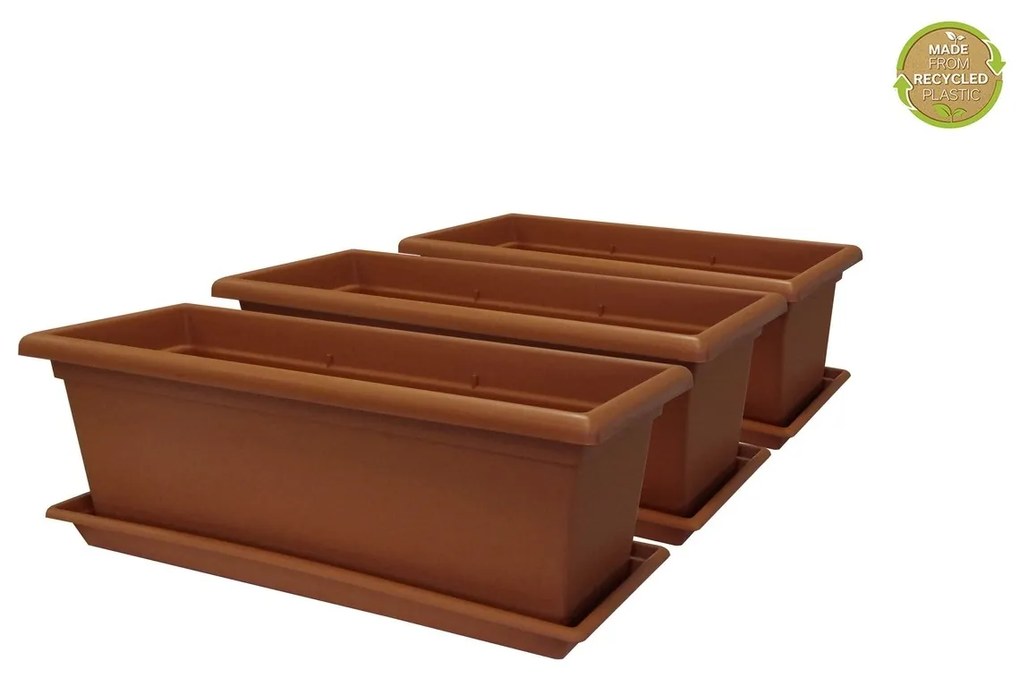 Ghiveci decorativ Gardenico Magnus teracota, 100 cm, 100 cm