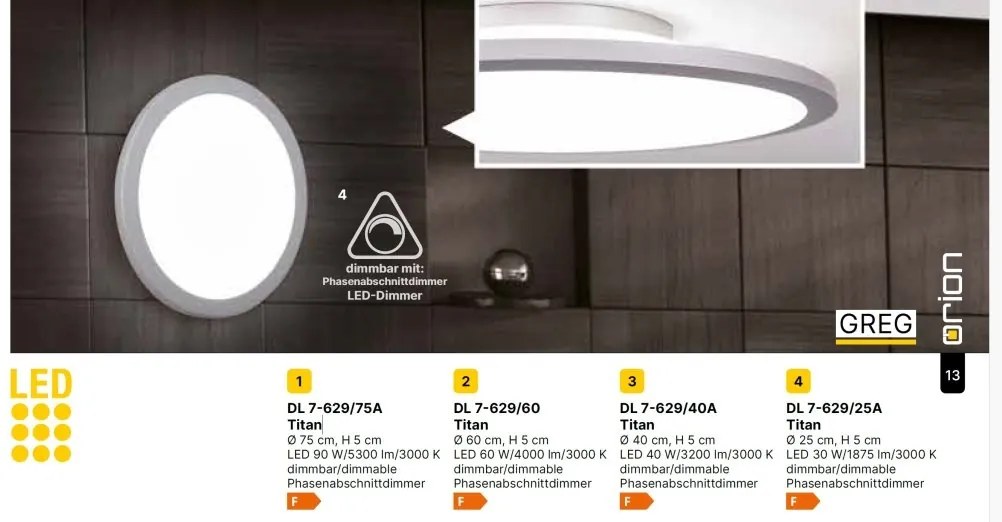 Plafoniera LED design circular GREG D-40cm