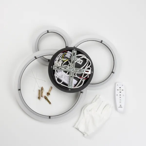 Lustră LED dimabilă aplicată Brilagi ORBITS LED/40W/230V 3000-6500K negru + telecomandă