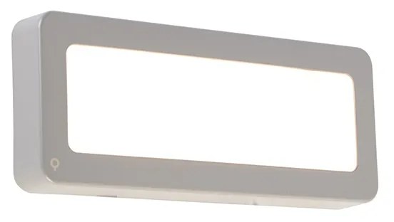 Lampă de perete exterioară modernă dreptunghiulară gri inclusiv LED - Prim