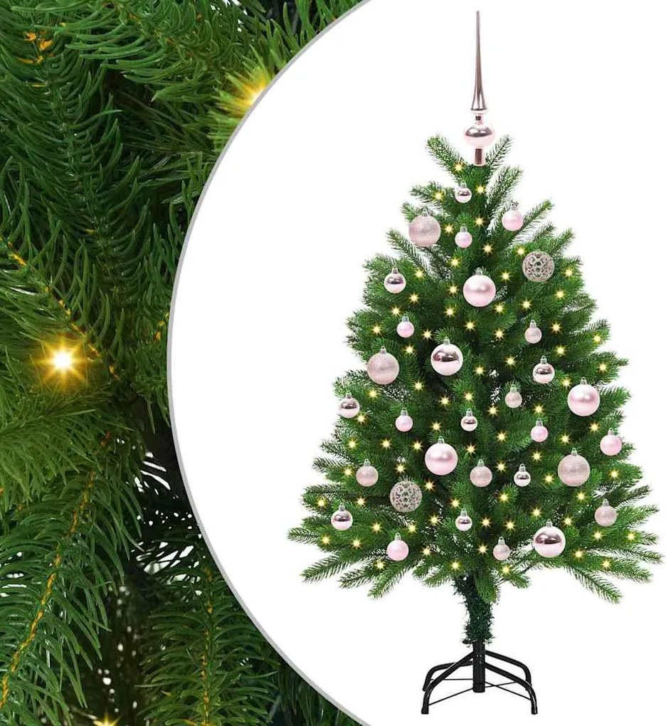 vidaXL Brad de Crăciun cu 150 LED cu suport Verde 120 cm PE