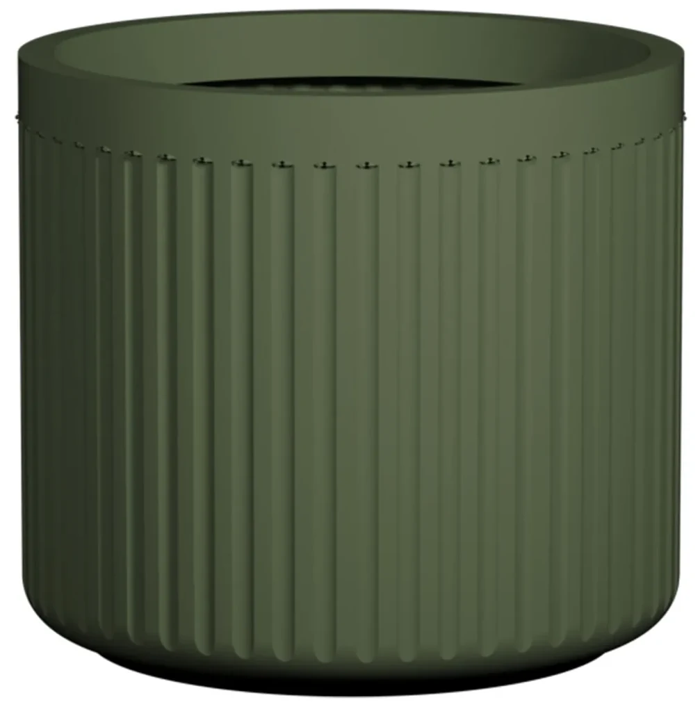 Turris Ghiveci de flori joase, gri-verde, dimensiuni multiple - Ghivece de ceramică mărimea: XS - ⌀ 25, h. 22,5 cm