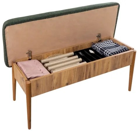 Bancă matlasată VINA 85x110 cm verde/pin atlantic