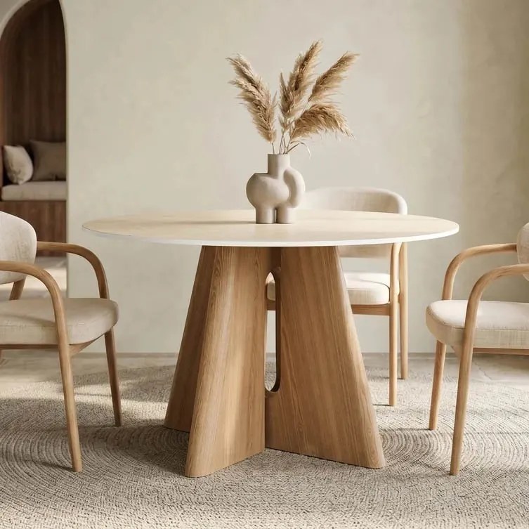 Masa rotunda cu blat ceramic ORGANIKO 120cm