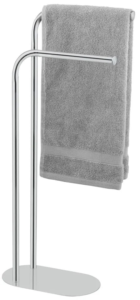 Suport pentru prosoape argintiu lucios din oțel inoxidabil Levante – Wenko