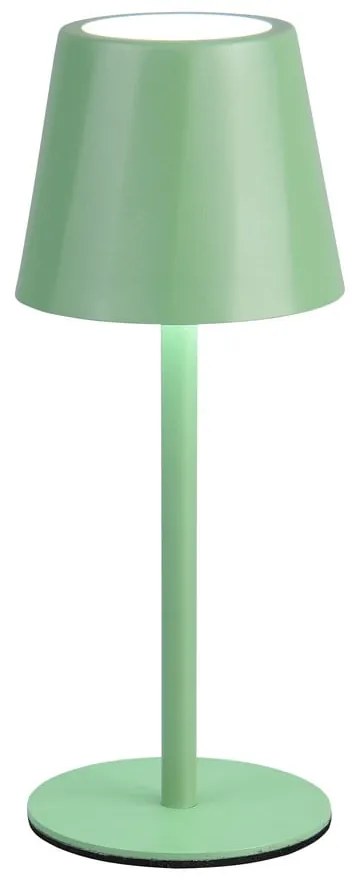 Veioză verde-deschis LED cu abajur din metal (înălțime 21 cm) Diaz – Reality