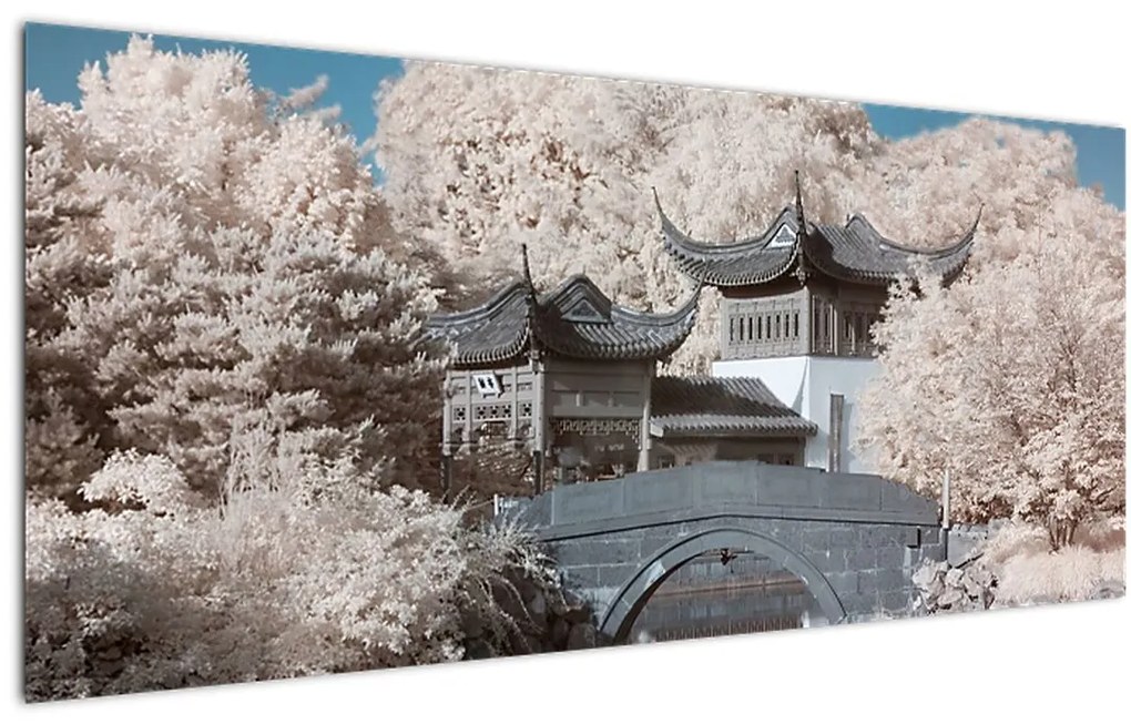 Tablou - pomi înfloriți în Asia (120x50 cm)