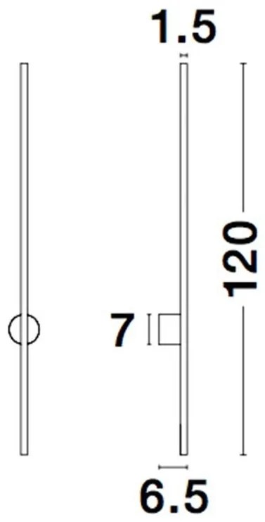 Aplica de perete LED design liniar Aden 120cm