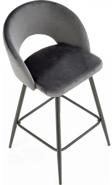 Scaun de bar 89x49 cm gri/negru